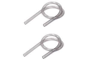 0.6mmx10mmx305mm 304 Stainless Steel Compression Springs Silver Tone 2pcs 