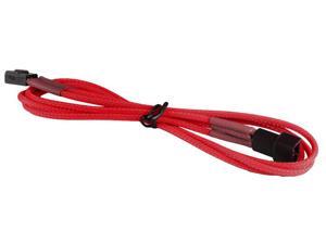 Red 3-Pin Fan Extension Cable Cord Premium Braided Adapter PC Computer Red 3-Pin Fan Extension Cable Cord Premium Braided Adapter PC Computer
