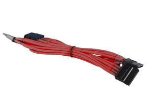 4-Pin Molex to 3x SATA Power Premium Braided Adapter Cable - Red 4-Pin Molex to 3x SATA Power Premium Braided Adapter Cable - Red