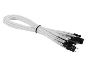 White Front Panel Set HDD LED/PLED/Reset/Power/SW/SPK Extension Cable Braided White Front Panel Set HDD LED/PLED/Reset/Power/SW/SPK Extension Cable Braided
