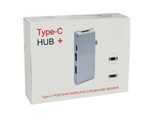 6-Port Single Type-C Card Reader and USB Hub for MacBook, Laptop 6-Port Single Type-C Card Reader and USB Hub for MacBook, Laptop
