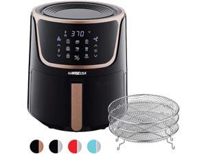 GoWISE GW22955 7-Quart Electric Air Fryer with Dehydrator & 3 Stackable Racks - Black/Copper GoWISE GW22955 7-Quart Electric Air Fryer with Dehydrator & 3 Stackable Racks - Black/Copper