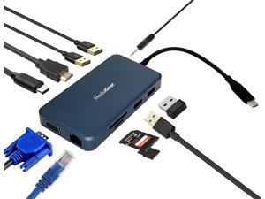 MediaGear 4K USB C 11-in-1 Multi Functional Hub: USB C 3.1 (Supports PD Charging) to HDMI + VGA + USB C + USB 3.0 + Ethernet + Micro / SD Card Reader MediaGear 4K USB C 11-in-1 Multi Functional Hub: USB C 3.1 (Supports PD Charging) to HDMI + VGA + USB C + USB 3.0 + Ethernet + Micro / SD Card Reader