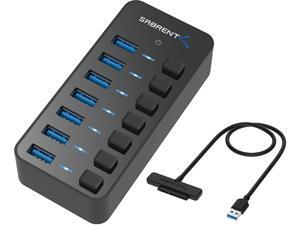 Sabrent 36W 7-Port USB 3.0 Hub + USB 3.0 to SSD / 2.5-Inch SATA I/II/IIIHard Drive Adapter Sabrent 36W 7-Port USB 3.0 Hub + USB 3.0 to SSD / 2.5-Inch SATA I/II/IIIHard Drive Adapter