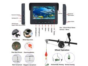 4.3 Inch HD  Color Monitor Underwater Fishing Video Camera Kit 6W White LED Lights
