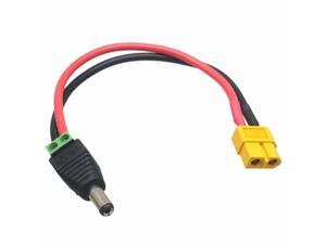 DC Power Cord 5.5 x 2.5mm male barrel to RC XT60 female adapter 14AWG 15CM wire DC Power Cord 5.5 x 2.5mm male barrel to RC XT60 female adapter 14AWG 15CM wire