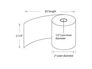 Staples Thermal Paper Rolls 2 1/4 x 165' 3/Pack (18233) 492001