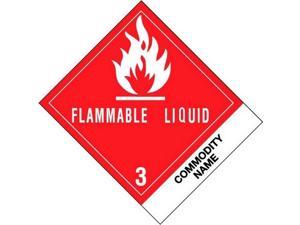 FLAMMABLE STICKER decal  9" x  3.5"  in Color WHITE 