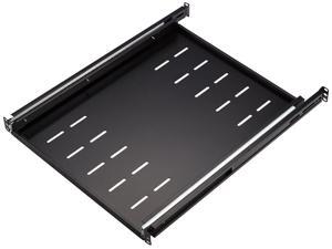 19IN SLIDING SHELF 1U BLACK- 19IN SLIDING SHELF 1U BLACK-