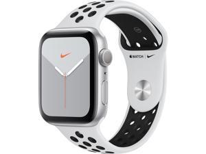 Apple Watch Nike Series 5 (GPS) - 44 mm - silver aluminium - smart watch with Nike sport band - fluoroelastomer - pure p Apple Watch Nike Series 5 (GPS) - 44 mm - silver aluminium - smart watch with Nike sport band - fluoroelastomer - pure p