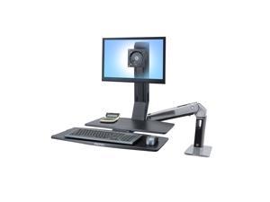 Workfit-A Sit-Stand Workstation W/worksurface+, Lcd Ld Monitor, Aluminum/black