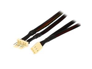 3 Pin Case Fan Splitter Power Cable 1 to 2 Motherboard CPU Cooler 3pin Splitter Adpater - Sleeved Braided Adapter Converter Cord - 6 inches