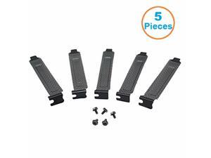 5pcs/lot Black Mesh Hard Steel PCI Slot Covers Bracket w/ Screws, Full Profile Expansion Dust Filter Blanking Plate for PCI