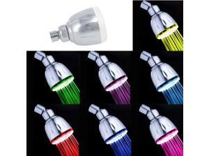 ABS Finish LED 7 Color Changing Rainfall Round Shower Head Multicolor SDH1-A6
