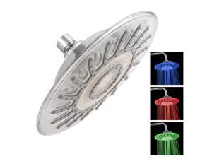 6 Inch Colorful 7 Color Changing RGB LED Light Rainfall Top Round Shower Head for Bathroom SDH-A3