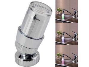 360 Degree Water Tap LED Glow Shower Faucet Temperature Sensors 3 Color RGB Change Light For Bath Tools SDF-B9