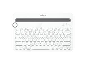 Logitech K480 Bluetooth Multi-Device Portable Keyboard with Phone Holder Slot for Windows Mac OS iOS Android Smart Phone/Tablet