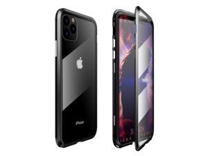Magnetic Adsorption Metal Case For iPhone 11 Pro Max 6.5" Tempered Glass Back Magnet Cover Magnetic Adsorption Metal Case For iPhone 11 Pro Max 6.5" Tempered Glass Back Magnet Cover