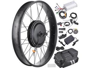 48V 1000W 26" Front Wheel Electric Bicycle Motor EBike Conversion Kit for Fat Tire