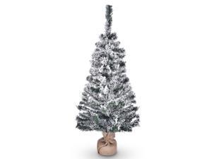 Yescom 3 Ft Artificial Christmas Tree Flocked Small Mini Tabletop Christmas Tree For Holiday Decoration Flocked Snow