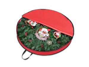 48 Christmas Wreath Storage Bag Zipper Handle Garland Holiday Container Decor