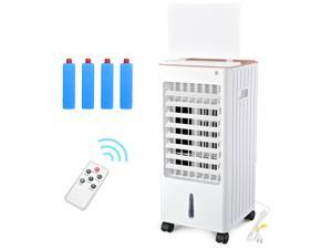 Yescom 3 in 1 Evaporative Air Cooler Portable Swamp Cooler with Remote Control 3 Wind Speeds Double Water Tanks & 4 Ice Packs for Home Bedroom Indoor/Outdoor