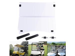 Yescom Club Car Precedent Clear Fold Down Windshield Impact Resistant Acrylic Golf Cart Split Windshield