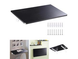 Wall Mounted Floating Folding Computer Desk 23 5/8" x 15 3/4" 50lbs Weight Capacity PC Table Black Wall Mounted Floating Folding Computer Desk 23 5/8" x 15 3/4" 50lbs Weight Capacity PC Table Black