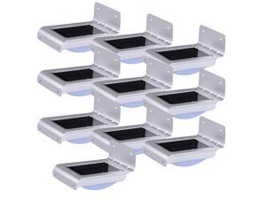 10pcs 16 LED Solar Motion Sensor Garden Security Lights Outdoor Water Resistant Lamps