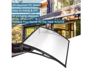39x39" Clear One-piece Polycarbonate Hollow Sheet Porch Window Door Cover Awning for UV Rain Snow 39x39" Clear One-piece Polycarbonate Hollow Sheet Porch Window Door Cover Awning for UV Rain Snow