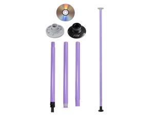 AW Portable Dance Dancing Pole Purple Kit Exercise Club 50mm, Non rotating, Applicable height: 7.21-8.53ft(220-260cm)