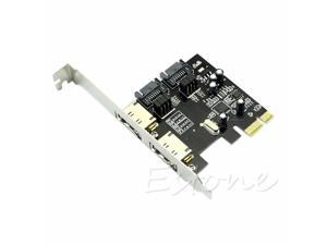 1 Set 2 Ports Esata PCI-E PCI Express 6Gbps to SATA 3.0 SATA III ASM106 Card Adapter High Speed 1 Set 2 Ports Esata PCI-E PCI Express 6Gbps to SATA 3.0 SATA III ASM106 Card Adapter High Speed