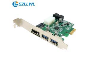USB3.0 Expansion card PCI-E PCI express eSATA built-in 19 pin USB3.0 PCI-E riser adapter add on cards