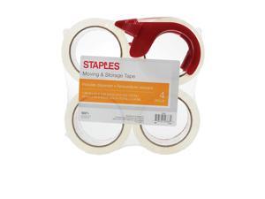 Staples Moving & Storage PKing Tape w/Dispenser 1.88" x 54.6 Yds Clr 4/RL 473975 Staples Moving & Storage PKing Tape w/Dispenser 1.88" x 54.6 Yds Clr 4/RL 473975