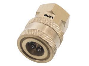 300 Erie Tools 1/4in. FPT Female Brass Socket Quick Connect Coupler 4000 PSI 10 GPM for Pressure Washer Nozzle Gun Hose Wand 300 Erie Tools 1/4in. FPT Female Brass Socket Quick Connect Coupler 4000 PSI 10 GPM for Pressure Washer Nozzle Gun Hose Wand