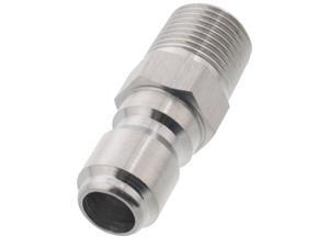Erie Tools Pressure Washer 3/8in. Male NPT to Quick Connect Plug Stainless Steel Coupler High Temp 4000 PSI 10.5 GPM Erie Tools Pressure Washer 3/8in. Male NPT to Quick Connect Plug Stainless Steel Coupler High Temp 4000 PSI 10.5 GPM