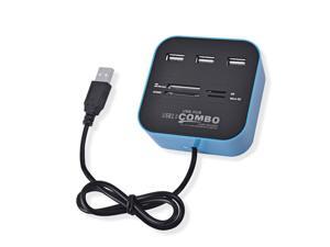 Micro USB Hub 2.0 3 Ports + TF SD Card Reader Slot High Speed USB Combo All In One USB Splitter for Laptop Desktop Use Micro USB Hub 2.0 3 Ports + TF SD Card Reader Slot High Speed USB Combo All In One USB Splitter for Laptop Desktop Use