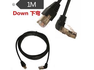 Cat5 RJ45 Down Angle Network Cable, 1m RJ45 Male to Down ward Male 90 Degree Cat 5 Ethernet Cable Cord Cat5 RJ45 Down Angle Network Cable, 1m RJ45 Male to Down ward Male 90 Degree Cat 5 Ethernet Cable Cord
