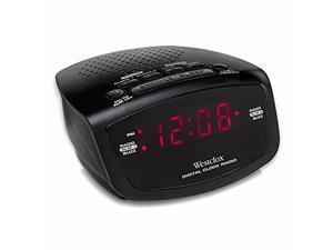 Westclox Red LED Display Dual Alarm Clock Radio with Easy Set Radio Tuning 80209 Westclox Red LED Display Dual Alarm Clock Radio with Easy Set Radio Tuning 80209