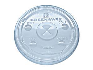 Fabri-Kal Greenware Cold Drink Lids Fits 16-18 24 oz Cups X-Slot Clear 1000 Fabri-Kal Greenware Cold Drink Lids Fits 16-18 24 oz Cups X-Slot Clear 1000