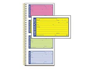 Adams Business Forms SC1153RB Spiralbound Telephone Message Book  Carbonless Duplicate  Multicolors  200 Sets
