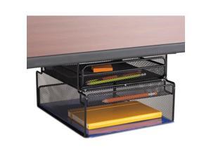 Safco 3244BL Onyx Hanging Organizer W/Drawer, Under Desk Mount, 12 1/3 X 10 X 7 1/4, Black Safco 3244BL Onyx Hanging Organizer W/Drawer, Under Desk Mount, 12 1/3 X 10 X 7 1/4, Black