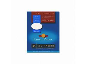 Southworth Company SOUJ568C Fine Linen Paper- 32 lb- 8-.50in.x11in.- 2- Ivory Southworth Company SOUJ568C Fine Linen Paper- 32 lb- 8-.50in.x11in.- 2- Ivory