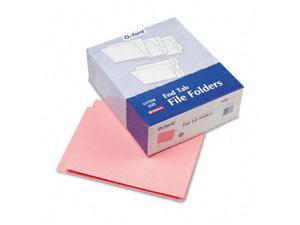Reinforced End Tab Folders Two Ply Tab Letter Pink 100/Box Reinforced End Tab Folders Two Ply Tab Letter Pink 100/Box