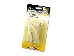 Softalk 04130 Telephone Extension Cord- Plug/Dual Jack- 25 ft.- Almond Softalk 04130 Telephone Extension Cord- Plug/Dual Jack- 25 ft.- Almond