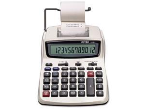 Victor 1208-2 Two-Color Compact Printing Calculator Black/Red Print 2.3 Lines
