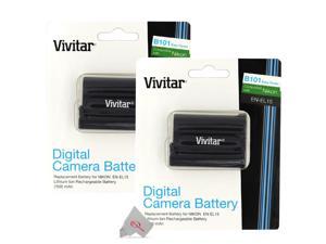 2X Vivitar Nikon EN-EL15 Replacement Battery for Nikon Z5 Z6 Z7 D500 D750 D780 D7500 Digital Cameras