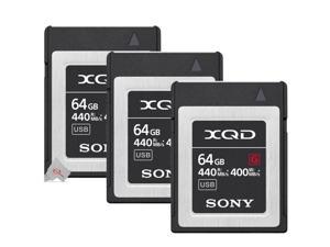 Three Pcs Sony 64GB G Series XQD Memory Card