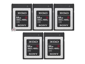 Five Pcs Sony 64GB G Series XQD Memory Card