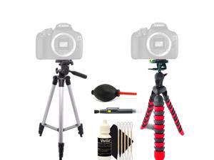 Tall Tripod + Flexible Tripod + Lens Pen + Dust Blower + 3pc Cleaning Kit Tall Tripod + Flexible Tripod + Lens Pen + Dust Blower + 3pc Cleaning Kit